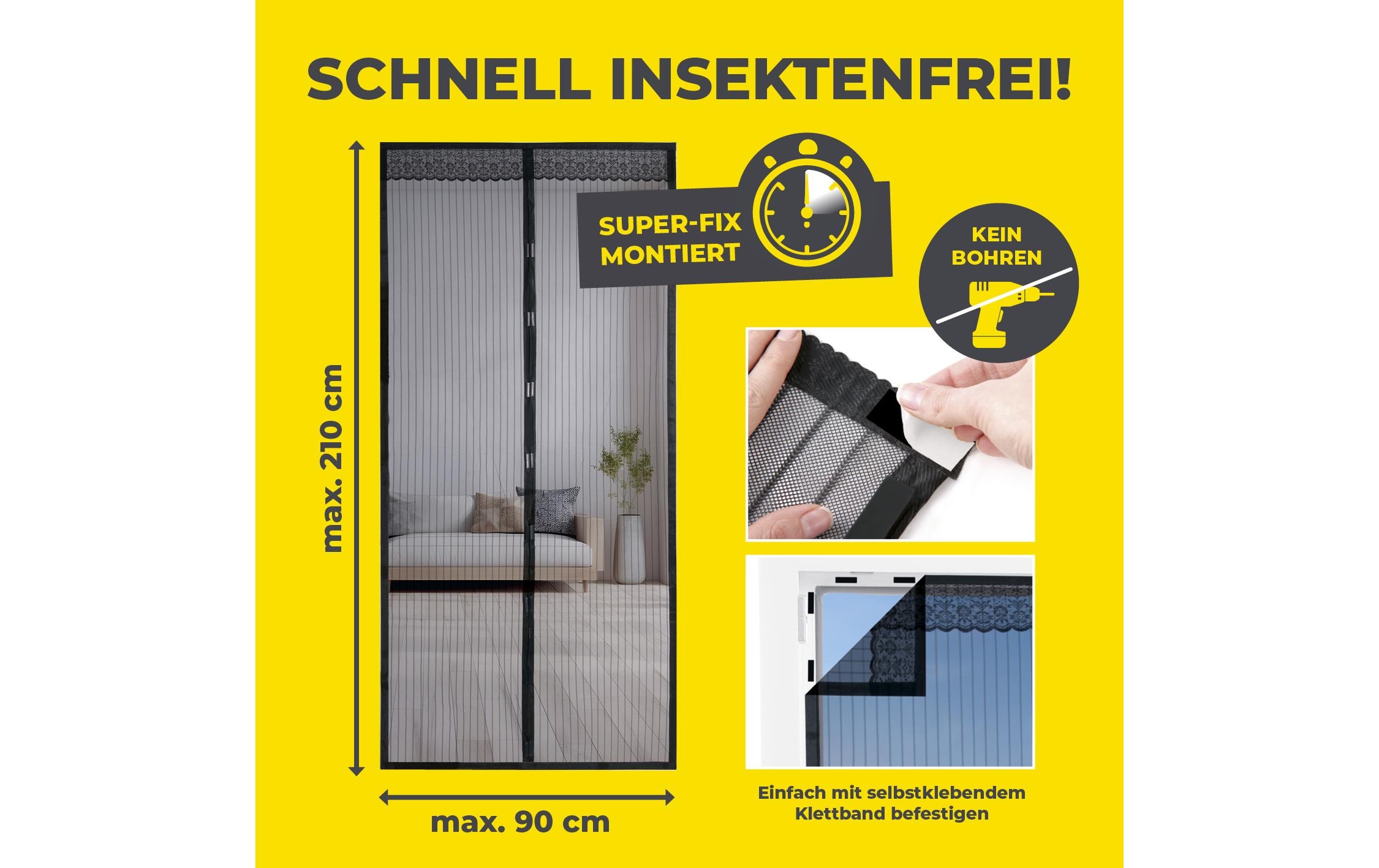 Fliegengitter Magic Click, 90 x 210 cmTürvorhang 90 x 210 cm»Magic Click»