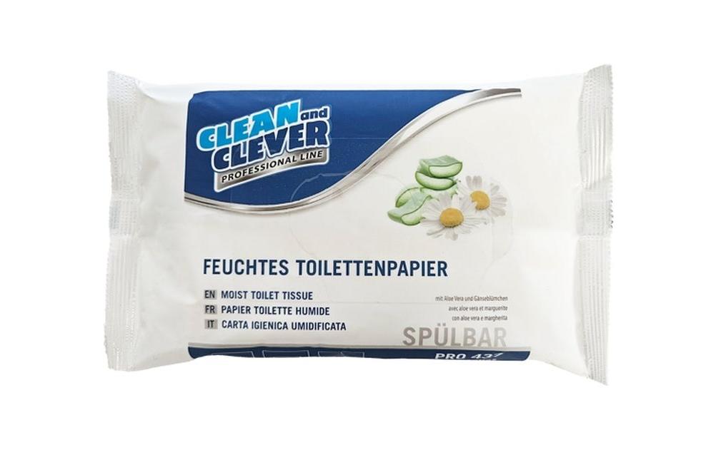Feuchttücher Toilettenpapier Aloe 48 TücherFeuchttücher mit Aloe vera und Gänseblümchen, spülbar