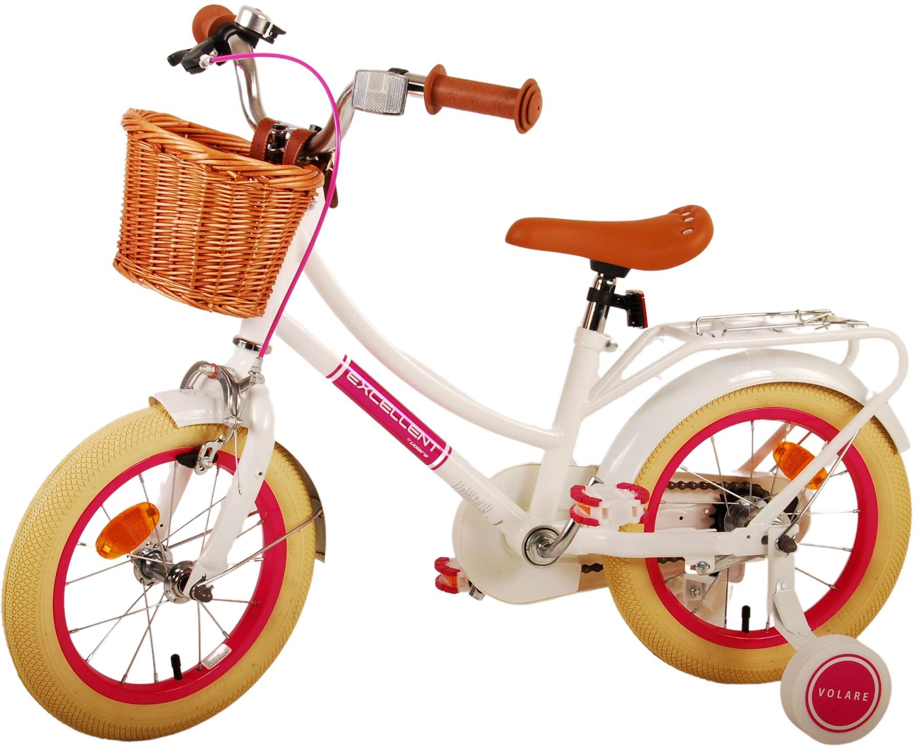 TPFSports Excellent Kinderfahrrad - Mädchen - 14 Zoll - Rücktritt + Handbremse - Grün