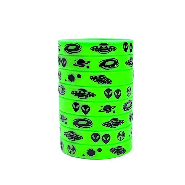 (24er Set) Party Geschenke Kinder Geburtstag Mitgebsel Weltraum Armband Mitbringsel - Ufo / Alien