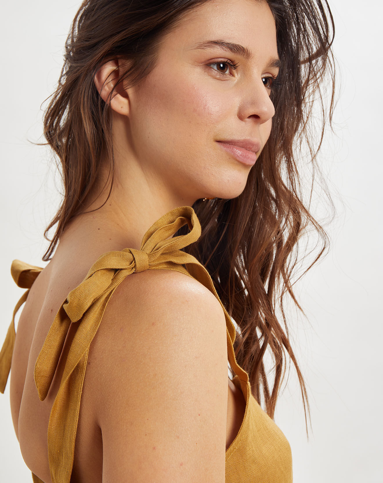 La Petite Francaise Robe 100% Lin Ritchie ocre