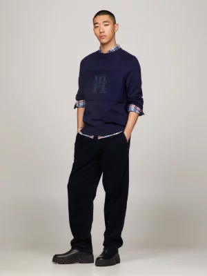 Suéter oversized com monograma TH