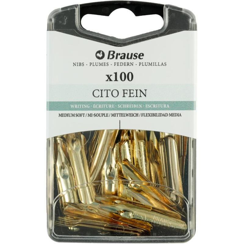 Boîte 100 plumes Cito fein