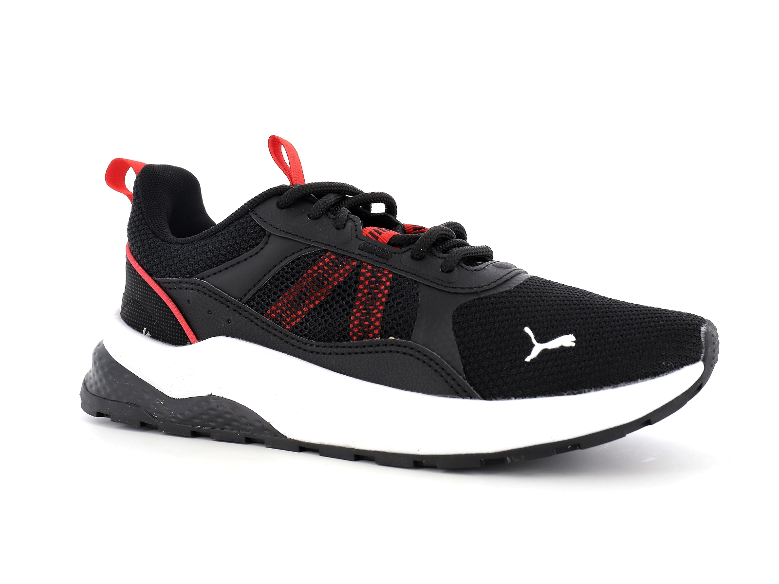 Puma-390841 Matières combinées Noir Rouge
