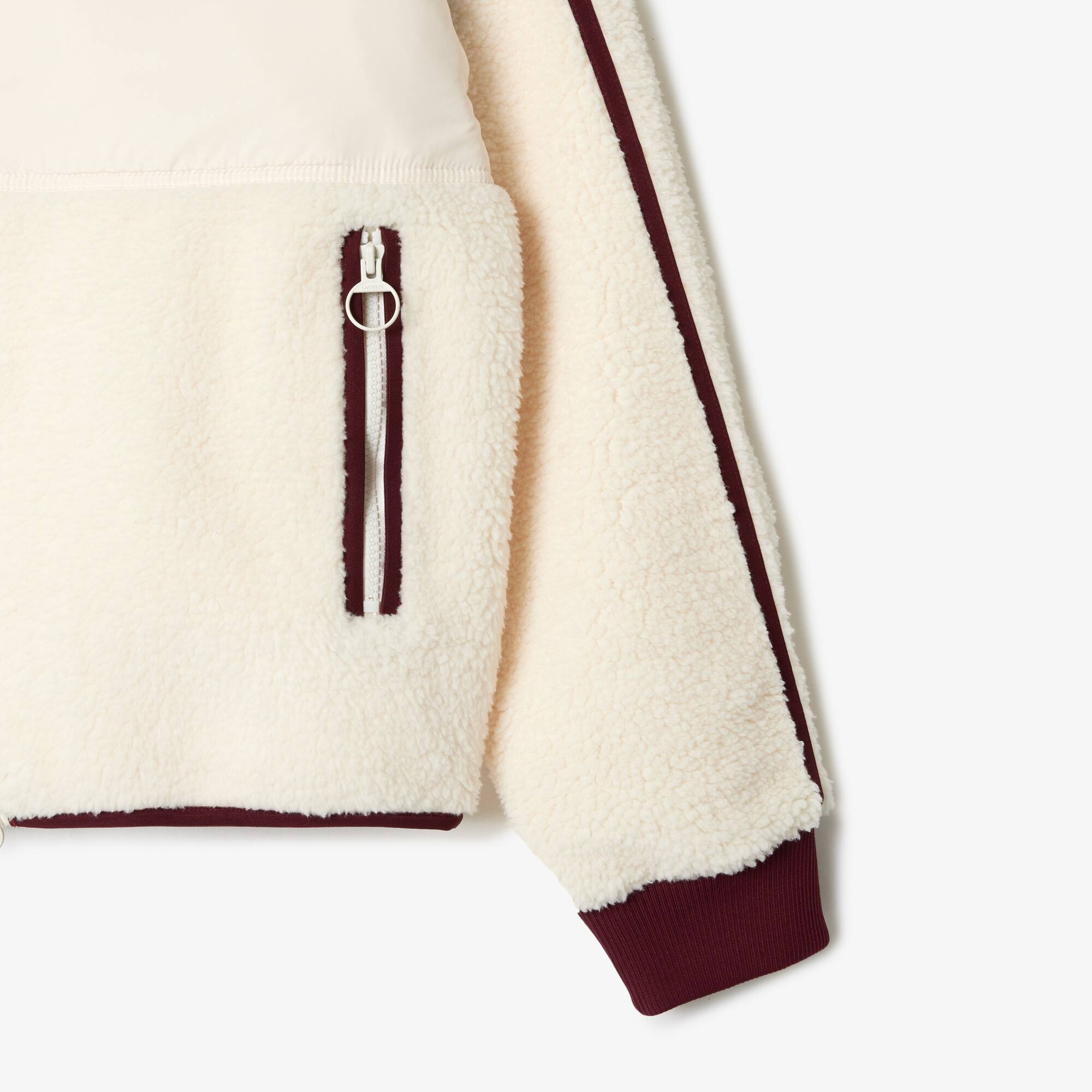 Fleece-Sweatshirt mit Kontrast-Akzent Jacken & Mäntel - Weiss - Lacoste - Damen