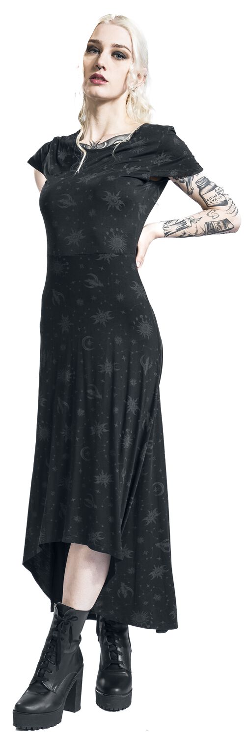 Robe Imprimé Intégral Lune & Étoiles | Gothicana by EMP Robe longue