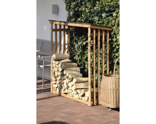 Brandhoutopslag dobar 140 x 50 x 143 cm bruin geglazuurd