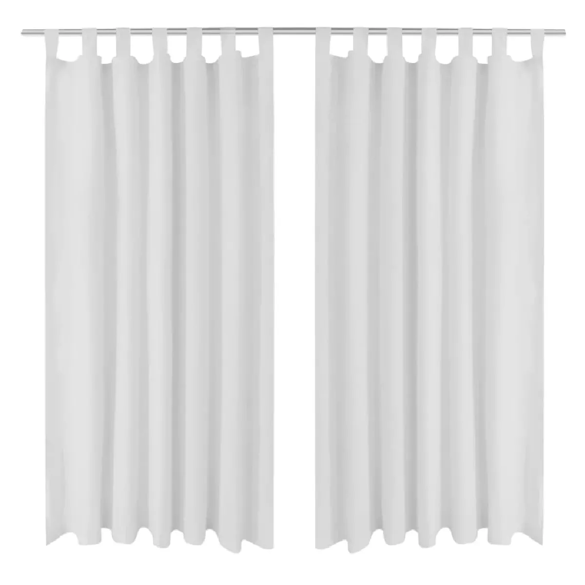 vidaXL Rideaux passants 140x175 cm Blanc