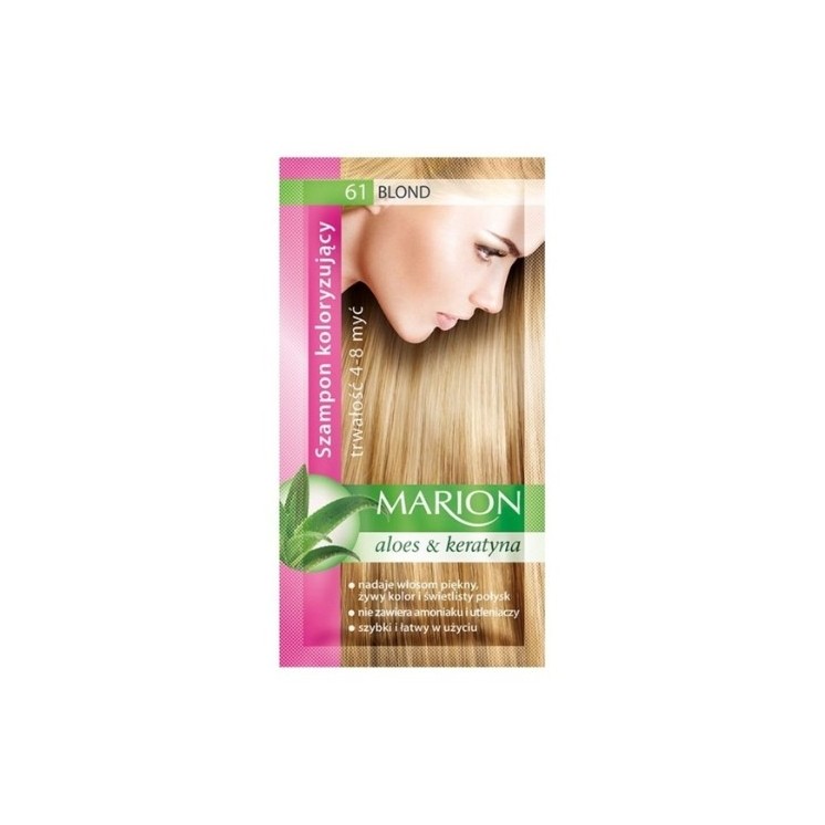 Marion Färbeshampoo mit Aloe-Extrakt 4-8 Haarwäschen /61/ Blond 40 ml