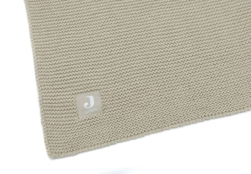 baby ledikantdeken 100x150cm Basic Knit - Olive Green