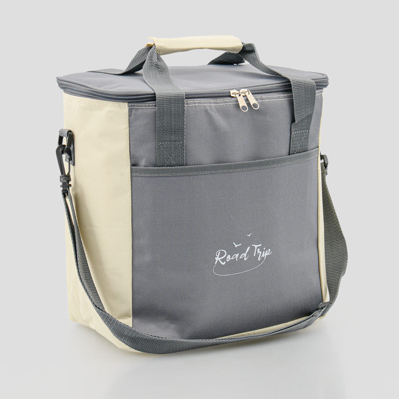 Sac glacière 'Road Trip' écru et gris