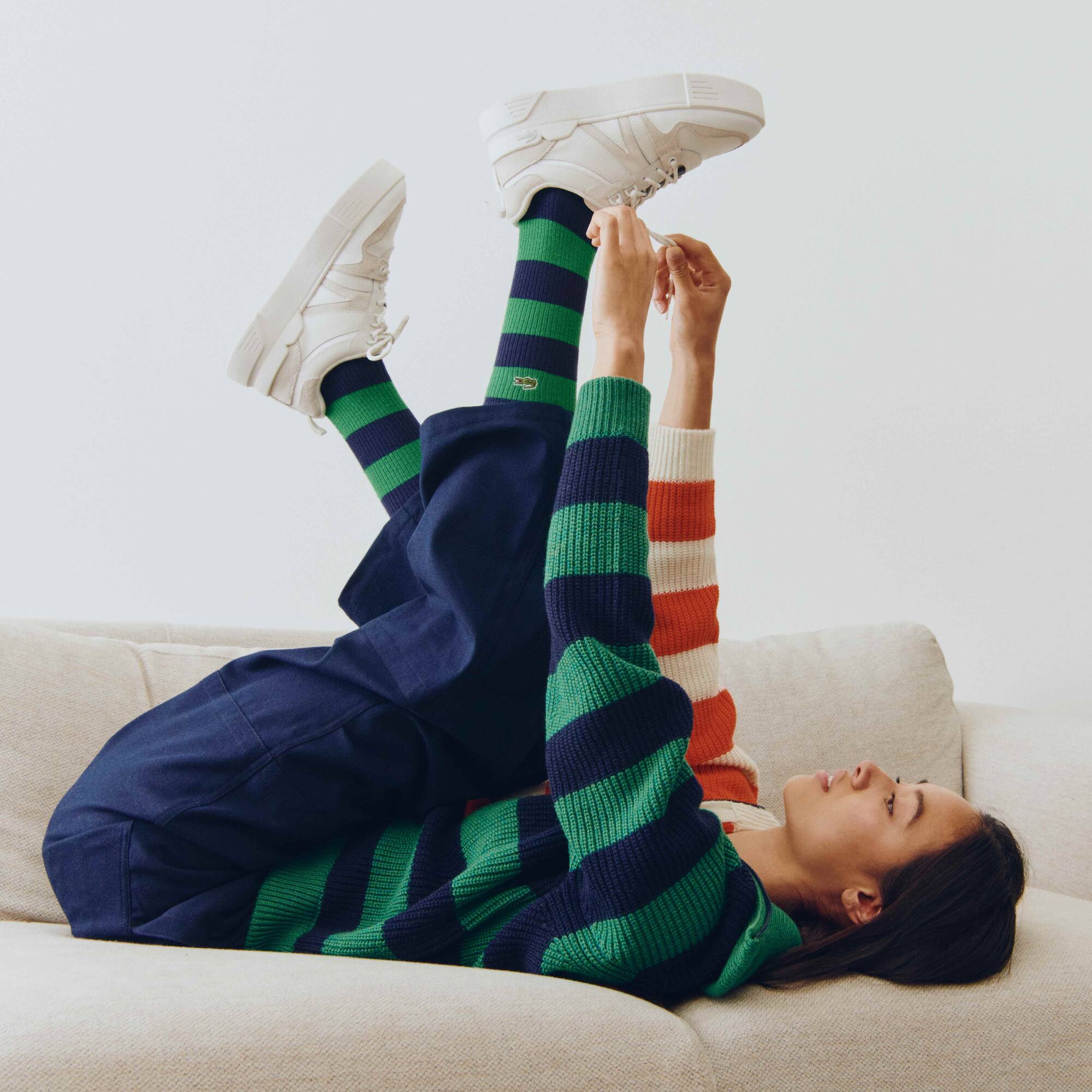 Sneakers L002 femme en cuir Sneakers - Blanc - Lacoste - Femme