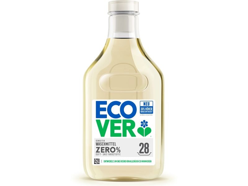 Ecover Zero Flüssigwaschmittel Sensitive 1 l Parfumfreie Pflege für alle Wäsche