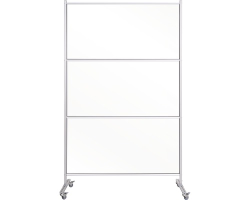 Mobiele scheidingswand, hygiënebescherming, glas, 120x150 cm