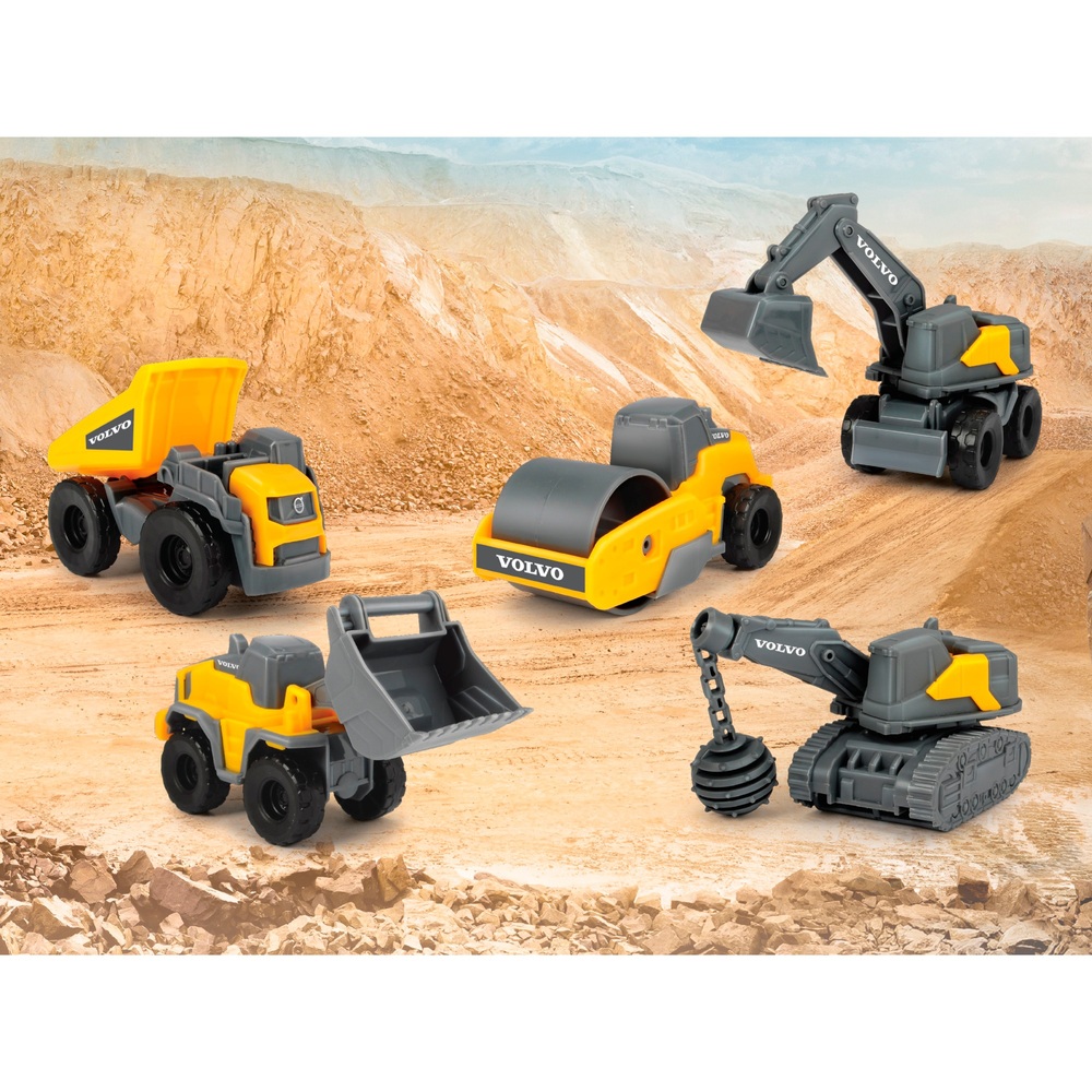 Volvo Micro Workers Baumaschinen 5er-Pack