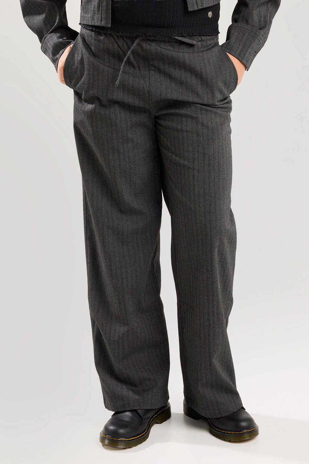 America Today straight casual broek grijs