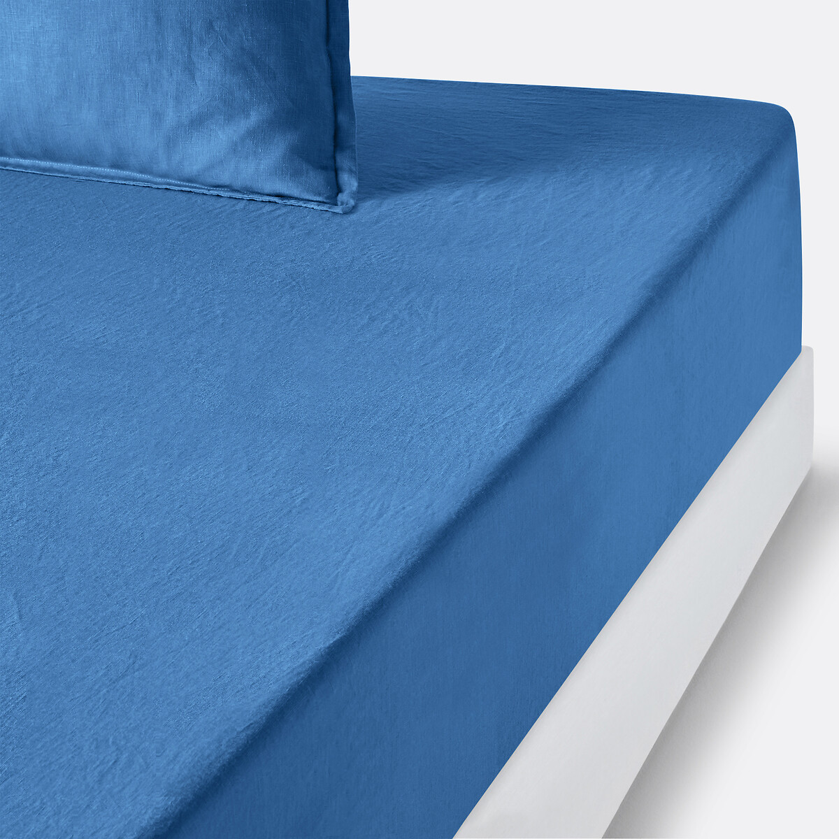 LA REDOUTE INTERIEURS<br>Lençol de linho lavado com elástico, dobra de 35 cm, Linot