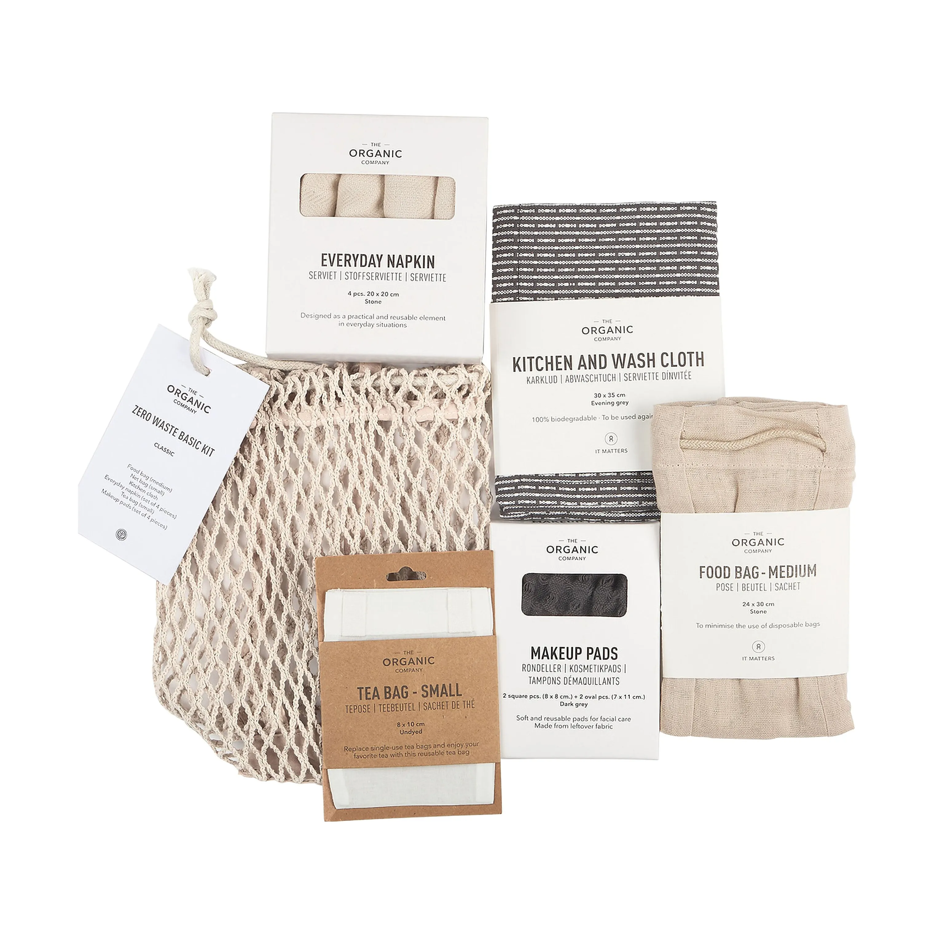 The Organic Company Zero Waste Basissæt - 12 dele