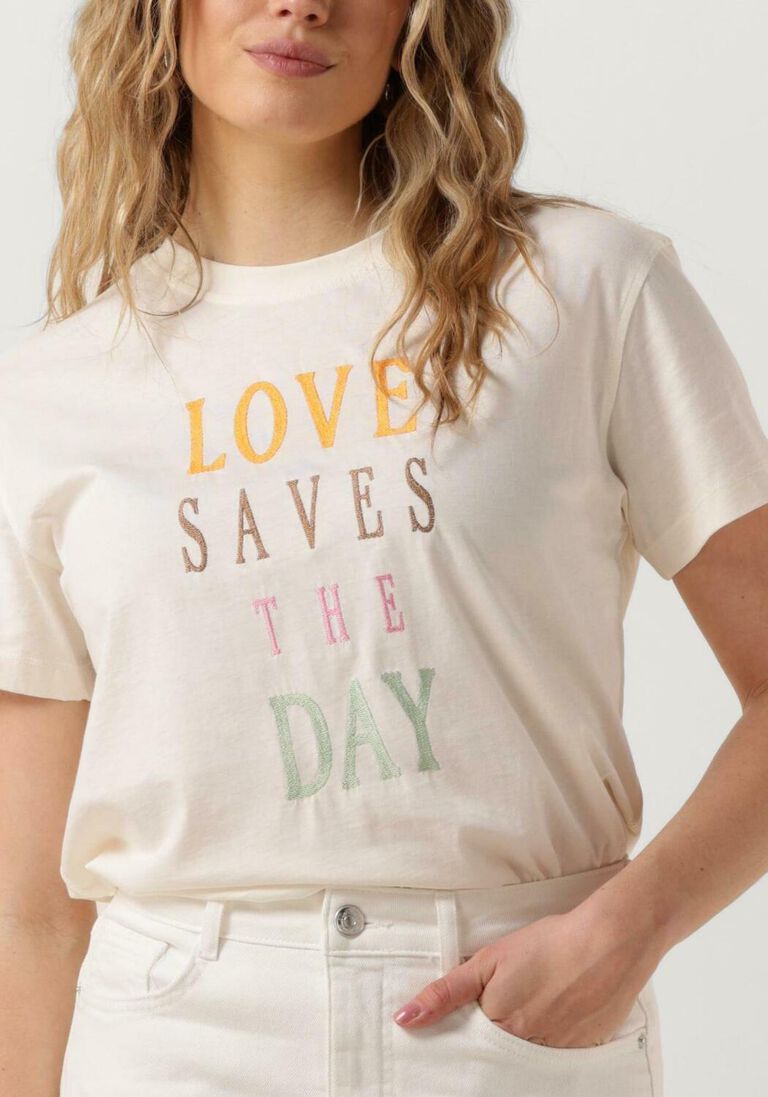 MOS MOSH ecru mos mosh t-shirt asa