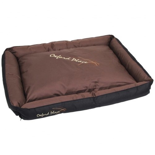 Cama retangular para cães Oxford Place, marrom
