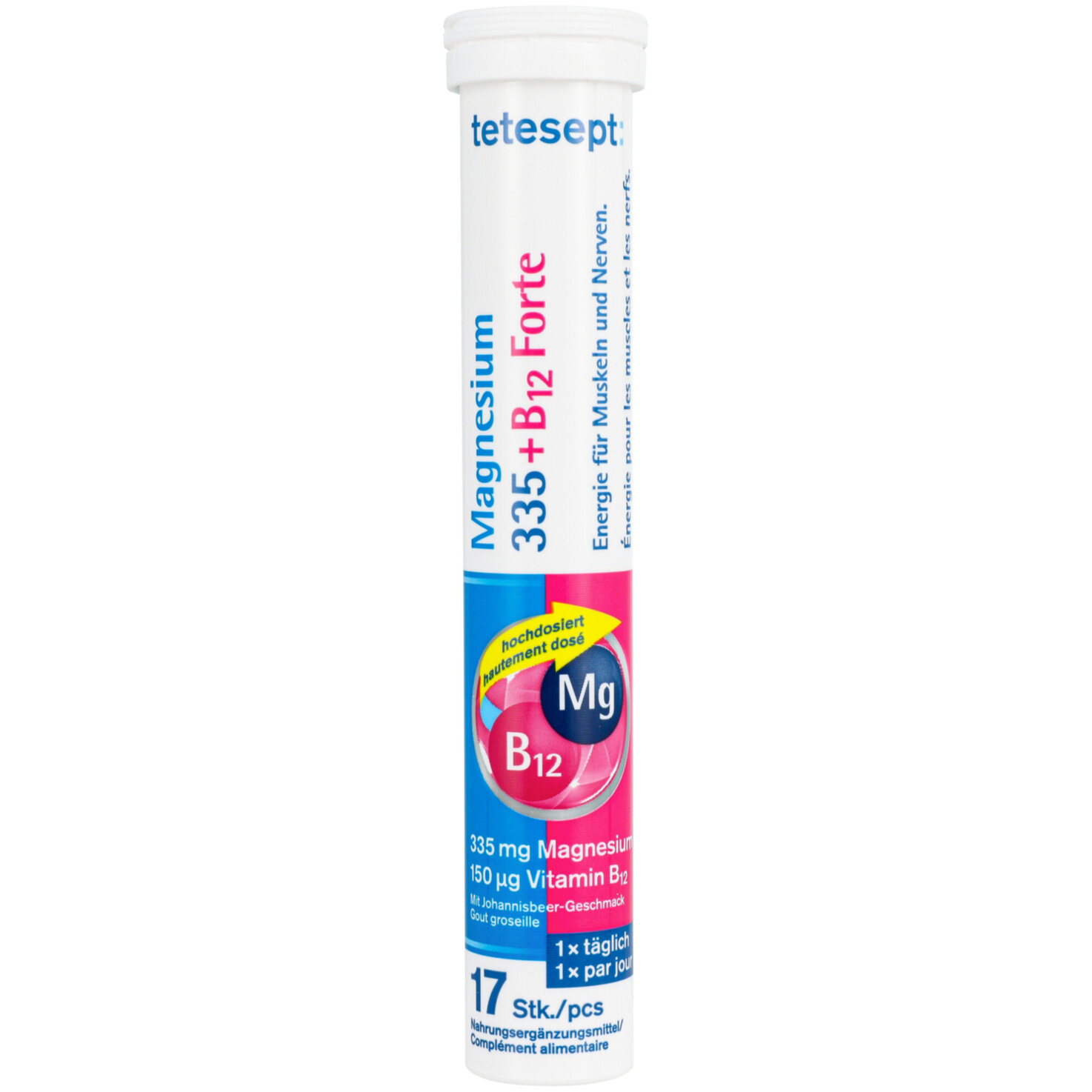 tetesept Magnesium 335+B12 Brause 17 Stück