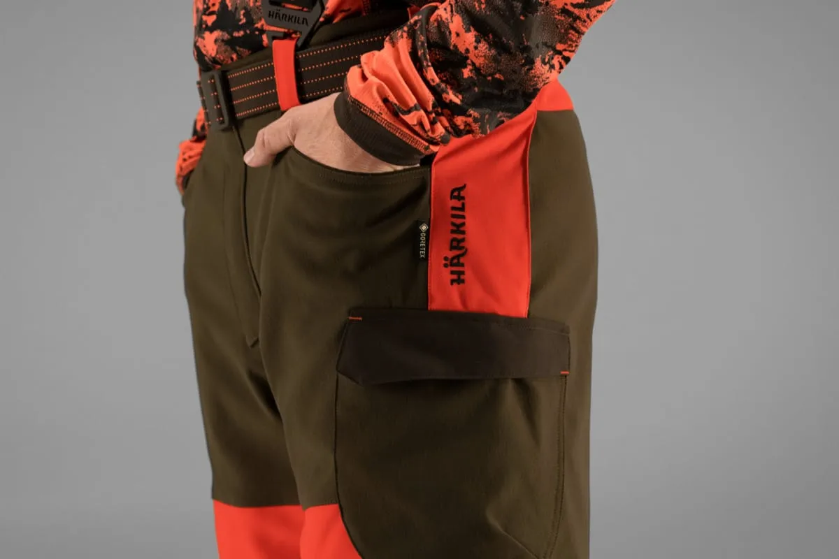 Härkila Men's Wildboar Pro Pants Wildboar Orange/Willow Green
