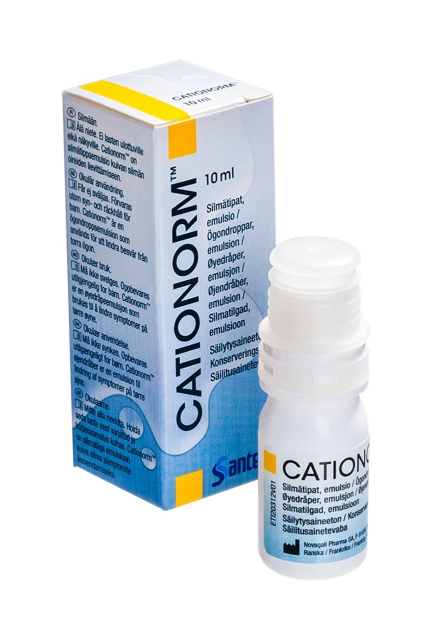 Cationorm øyedråper for tørre, trette og irriterte øyne 10 ml