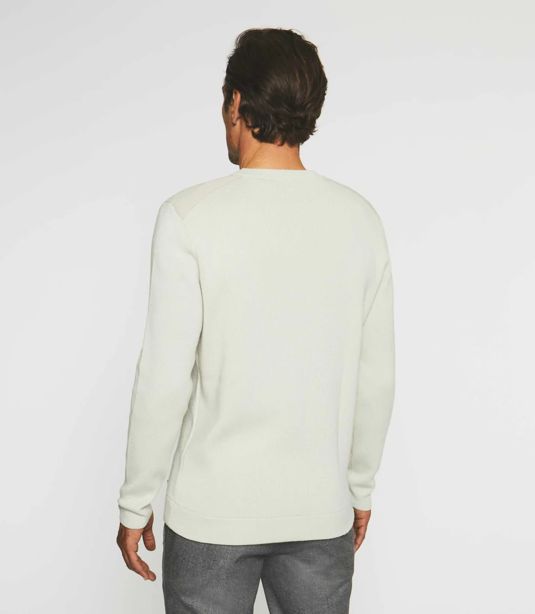 Pull col rond en laine mastic SWBRUCE
