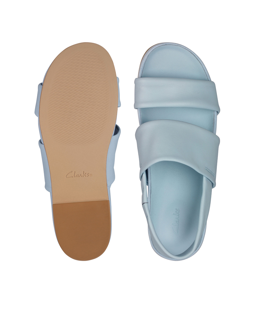 Pure Strap Leather Sandals Blue
