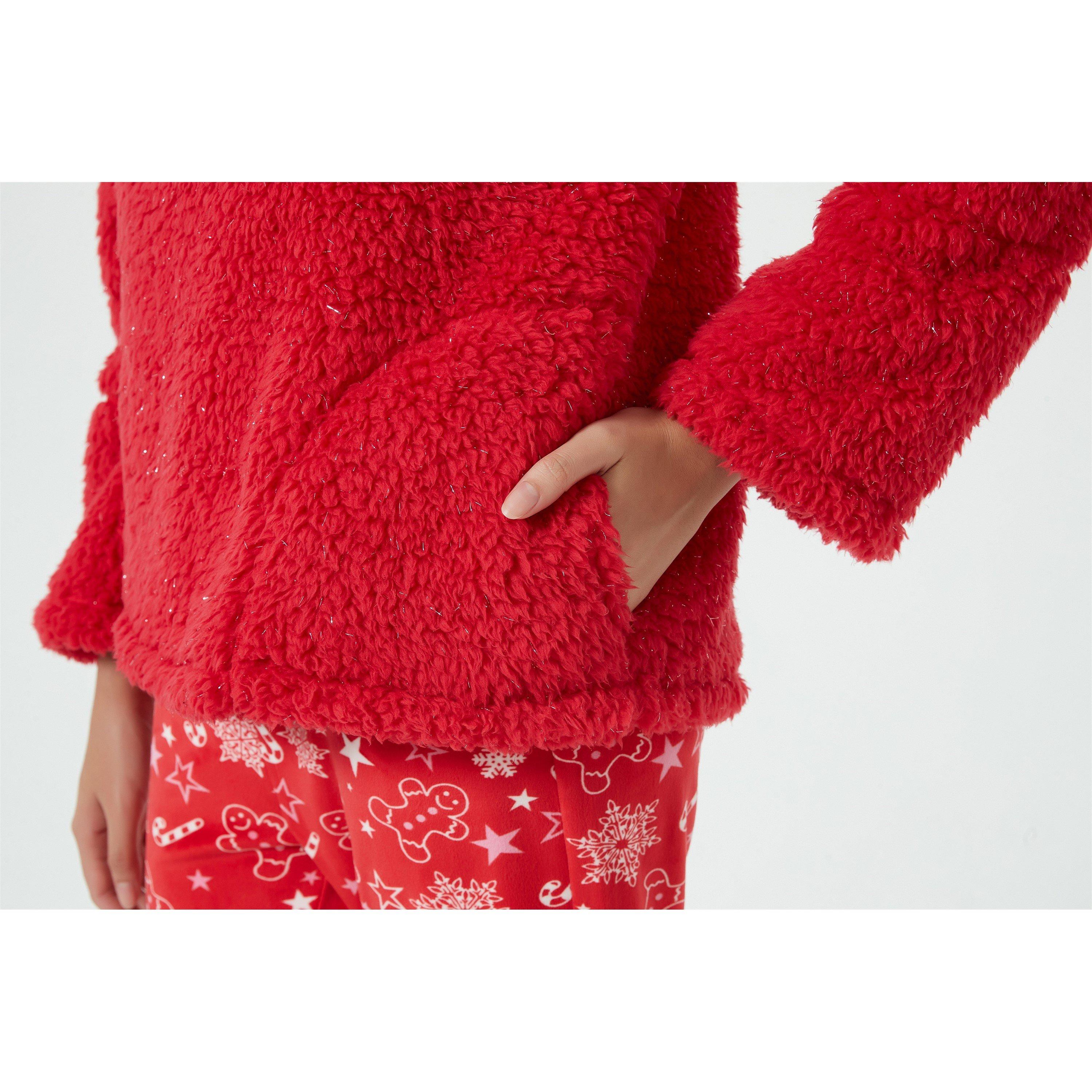 Linea Ladies Gingerbread Quarter Zip Lounge Set