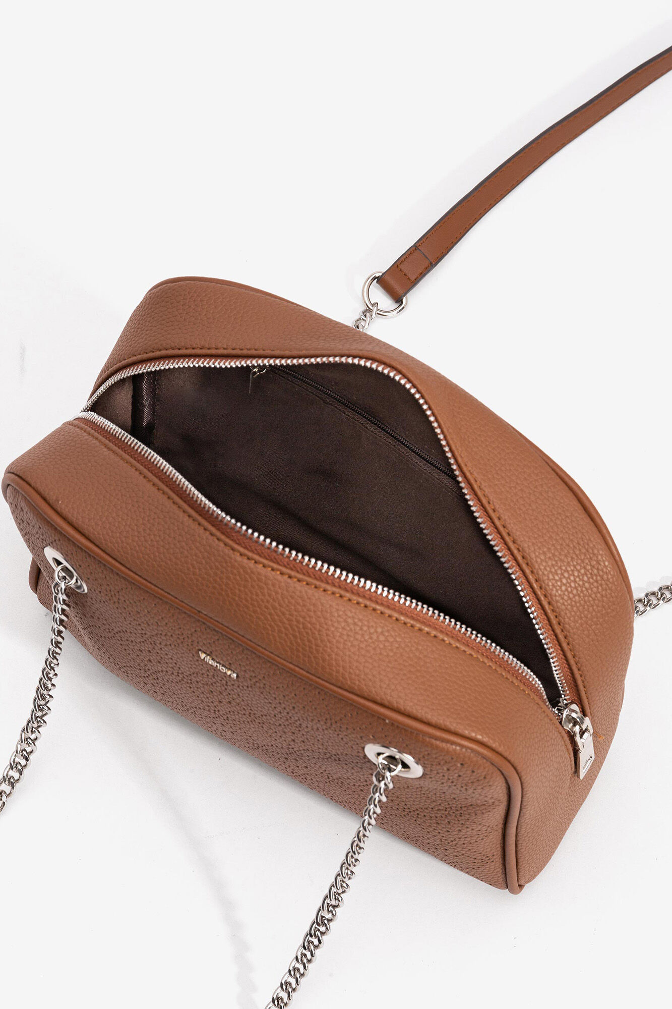 Bolsa transversal perfurada - Bege