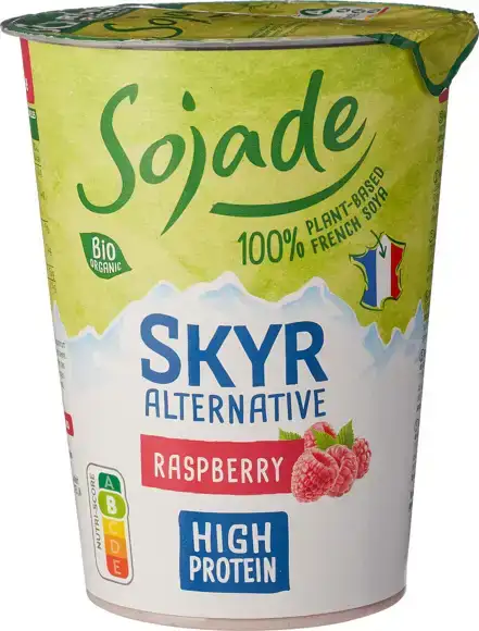 Plantaardige variatie op skyr - framboos