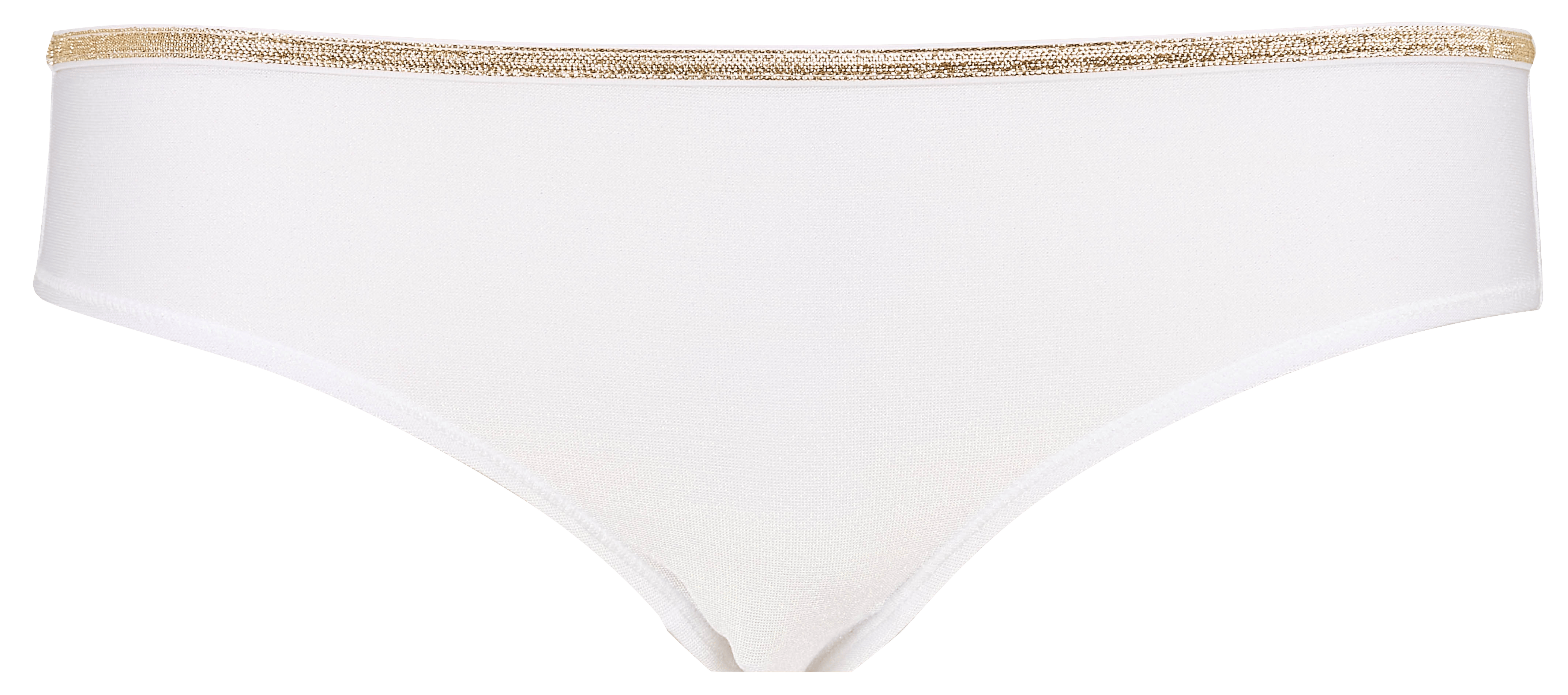 INES - Tanga pailleté | Blanc