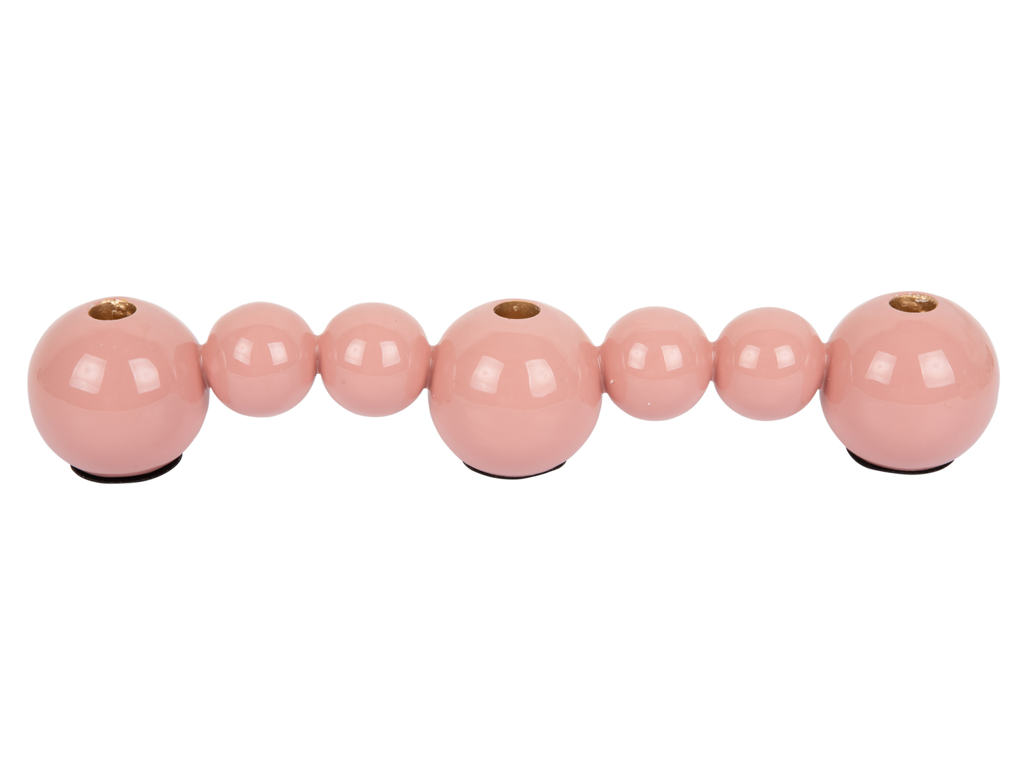 Candle holder Bubbles straight enamel flamingo pink