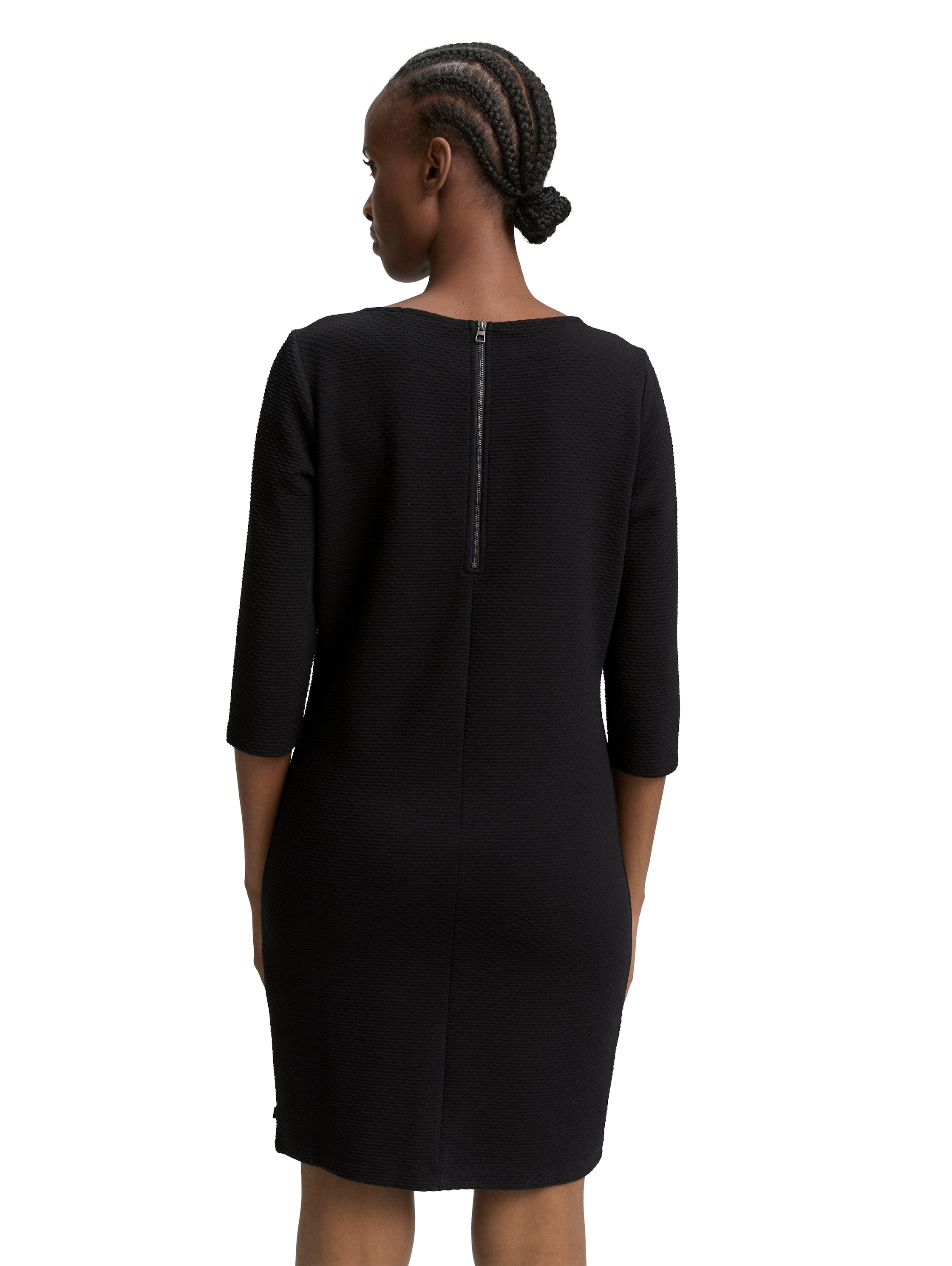 TOM TAILOR Denim Shirtkleid Ohne Taschen Sommerkleid in Struktur-Optik und mit Stretch