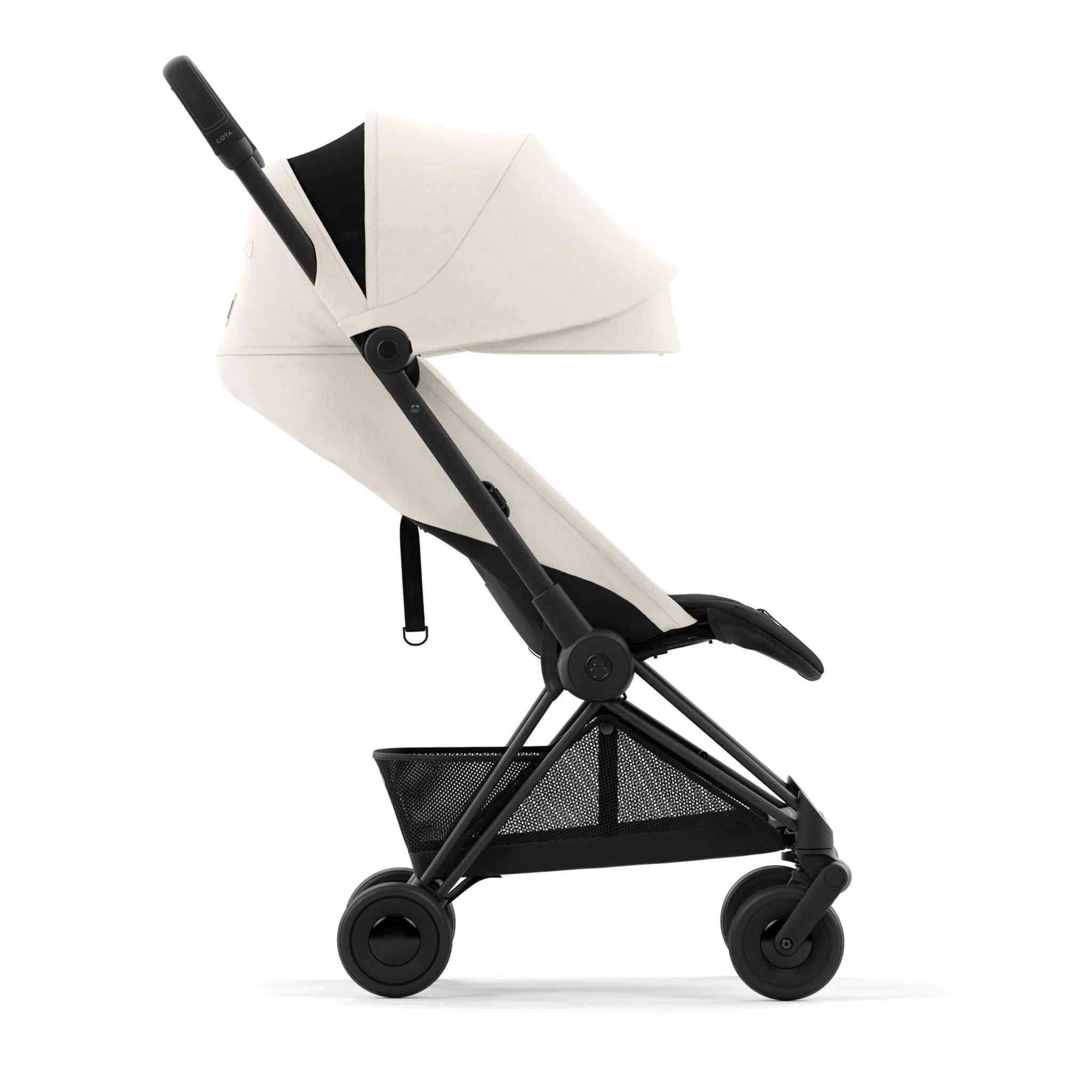 Cybex Poussette Coya - Cadre noir mat avec siège blanc cassé