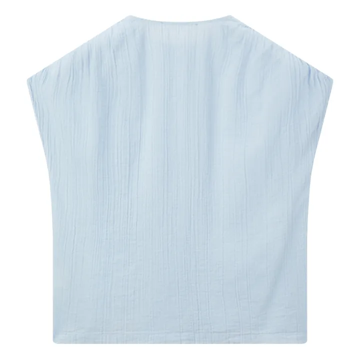 Pomandère Blouse Gaze de Coton | Bleu ciel