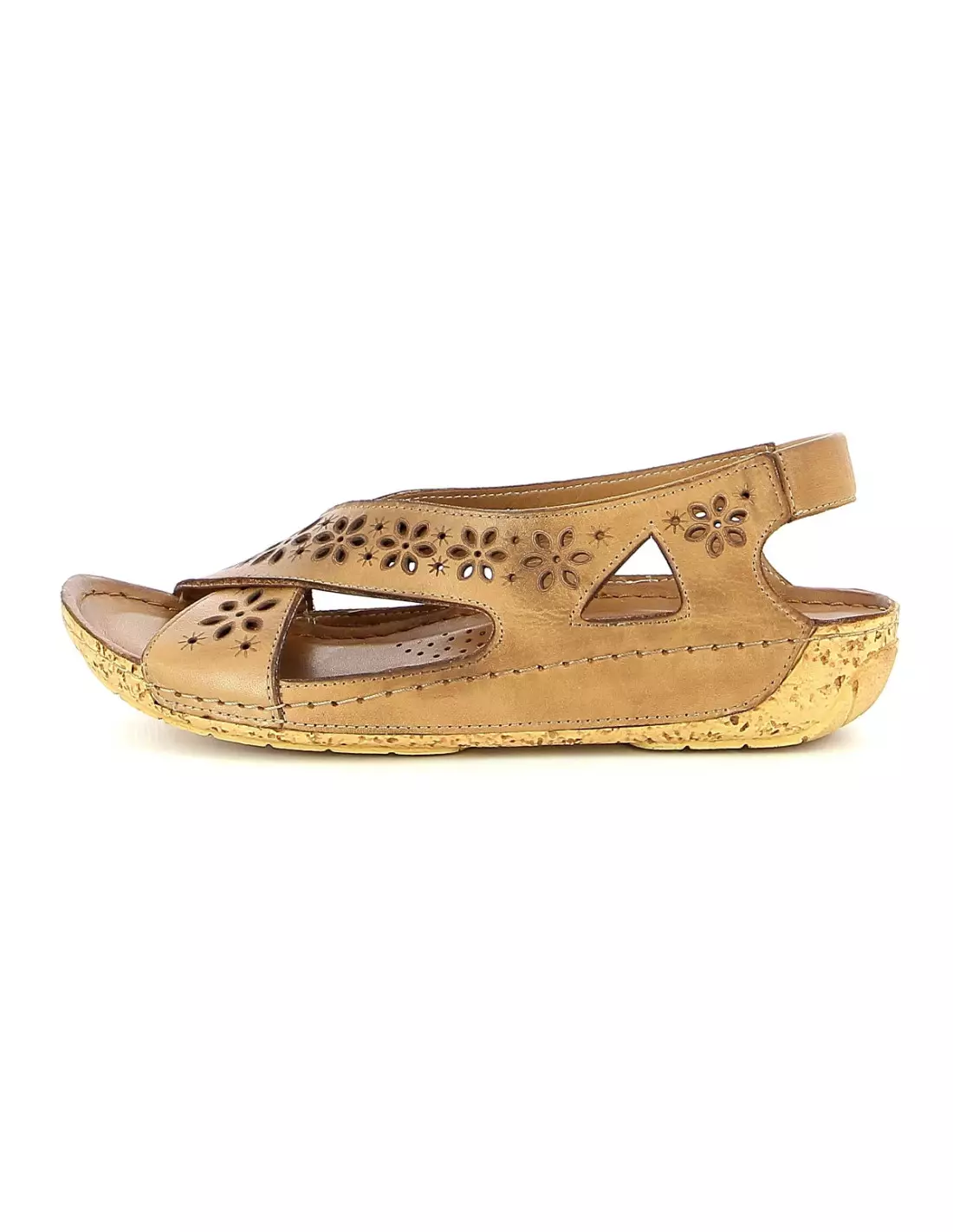 KARYOKA KA BAFLE CUIR - Sandales & nu-pieds Marron