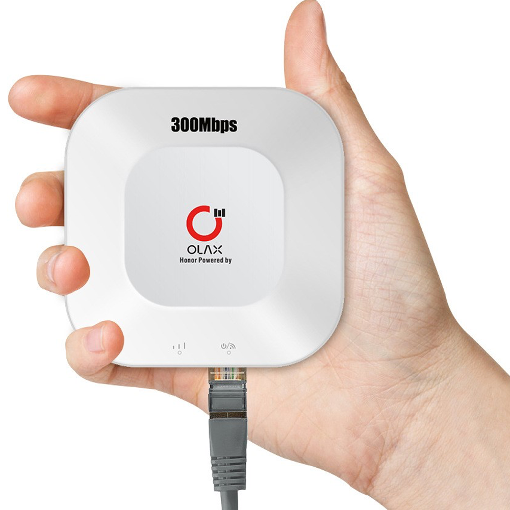 (150 Mbit/s) Portabler Mobiler Hotspot 4G / 3G / LTE Wlan Router   Micro SIM Karten Slot und integrierter Akku 4000mAh - Weiss