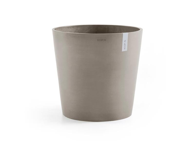 Ecopots Pflanzentopf Amsterdam 50, French Taupe Robuster und langlebiger Blumentopf