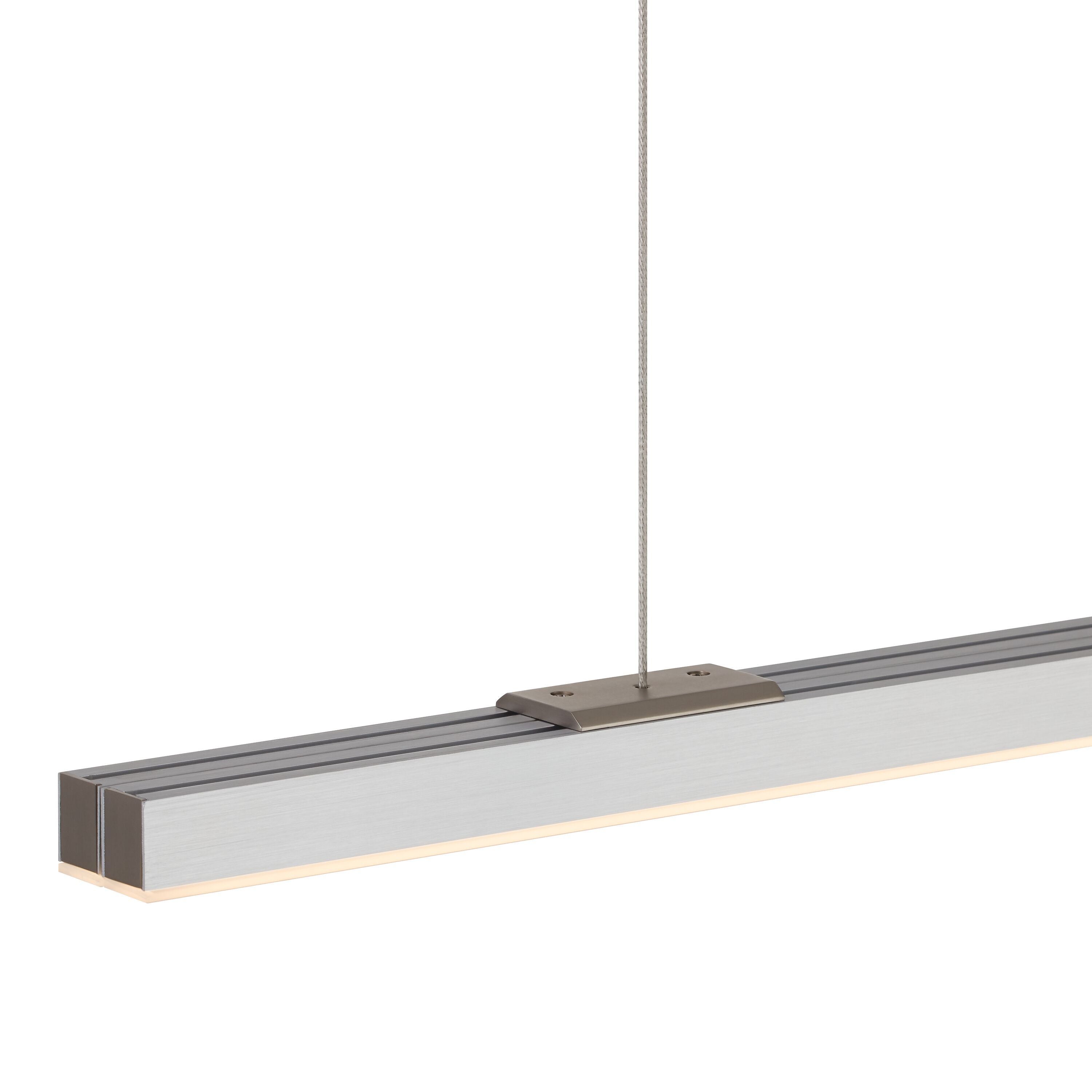 VIANO Hängeleuchte - Silberfarbig / B: 169.0 cm x T: 4.5 cm x H: 150.0 cm