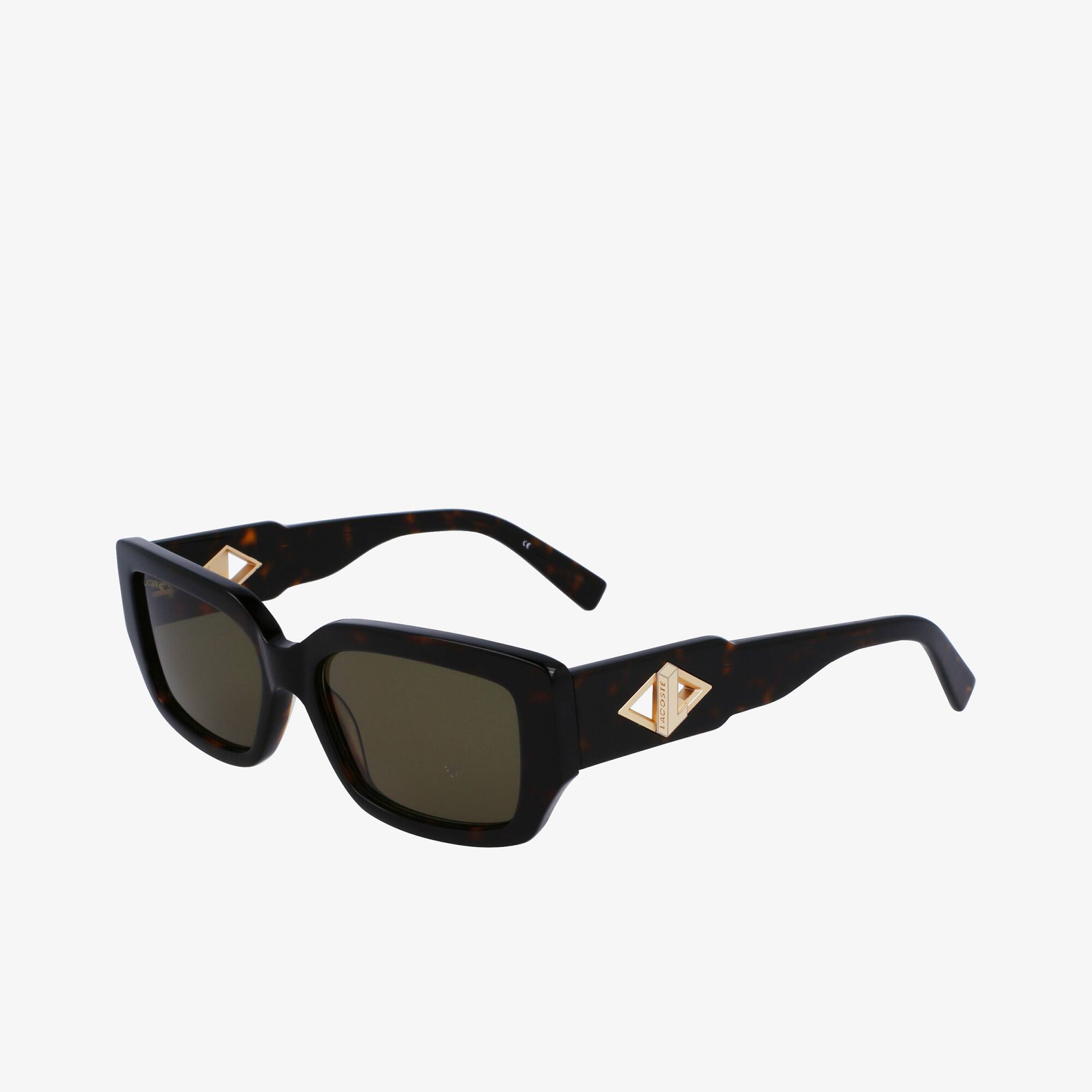 Lunettes de soleil Monogramme rectangulaires en acétate Lunettes de soleil - Marron - Lacoste - Femme