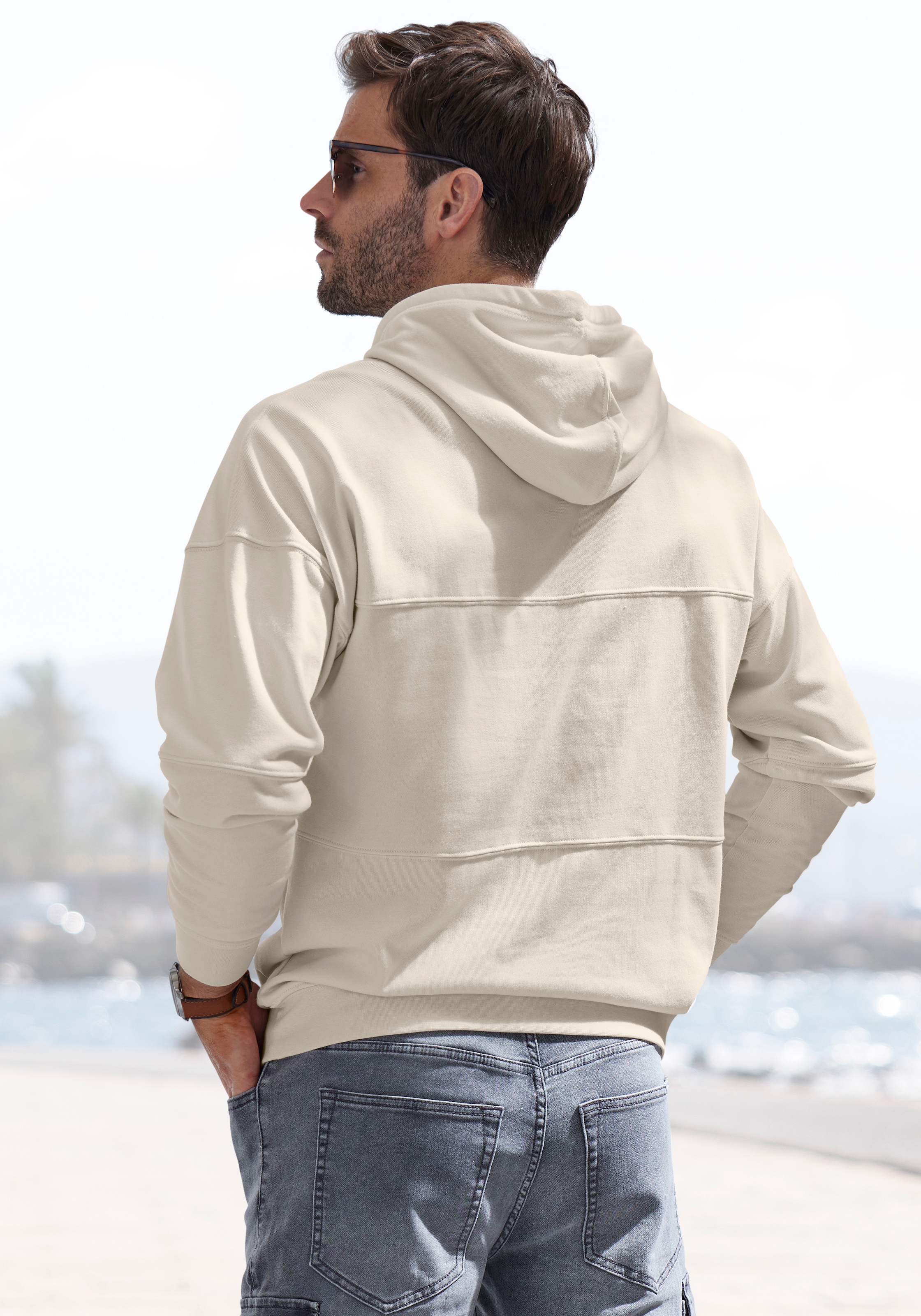 H.I.S Hoodie , Langarm Sweater mit Kapuze, aus Baumwollmischung