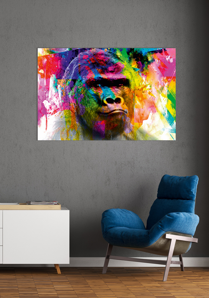 Akustikbild POP ART GORILLA 80x120cm, 7kg