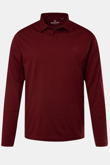 Boston Park Poloshirt, Langarm, verdeckter Buttondown-Kragen, bis 84/86
