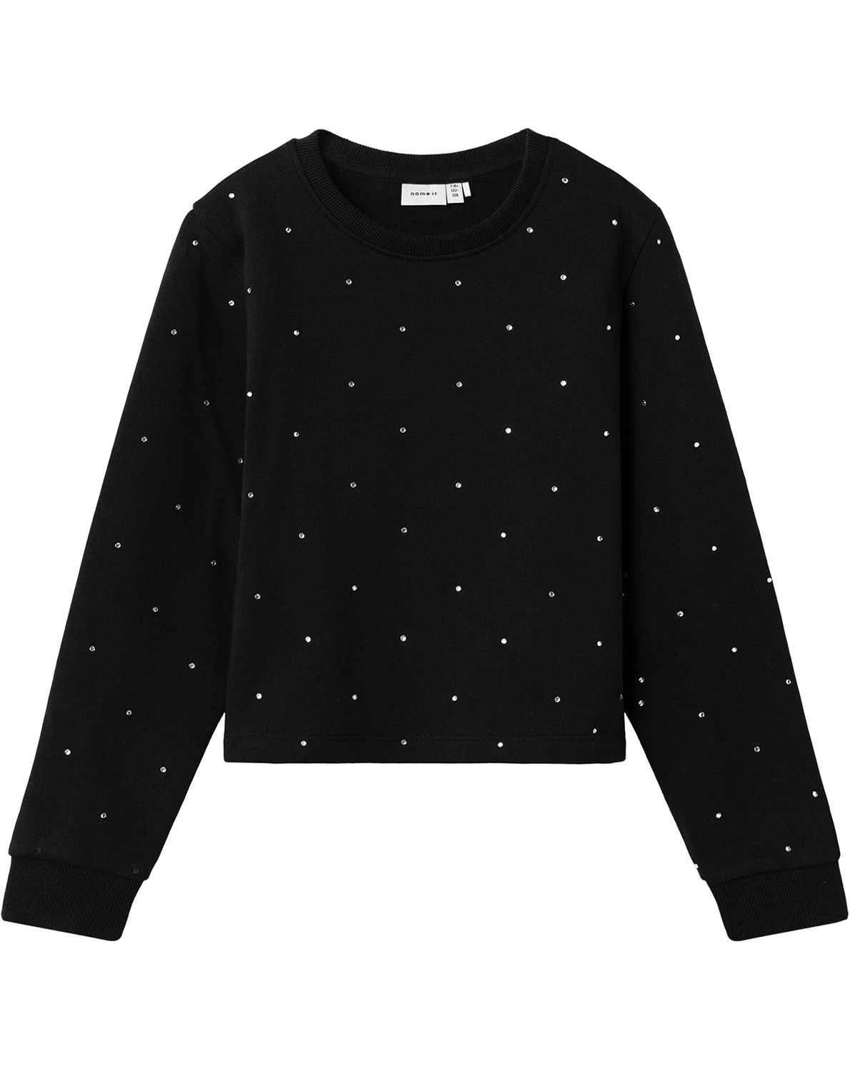 Sweatshirt NKF RHINESTONES in schwarz