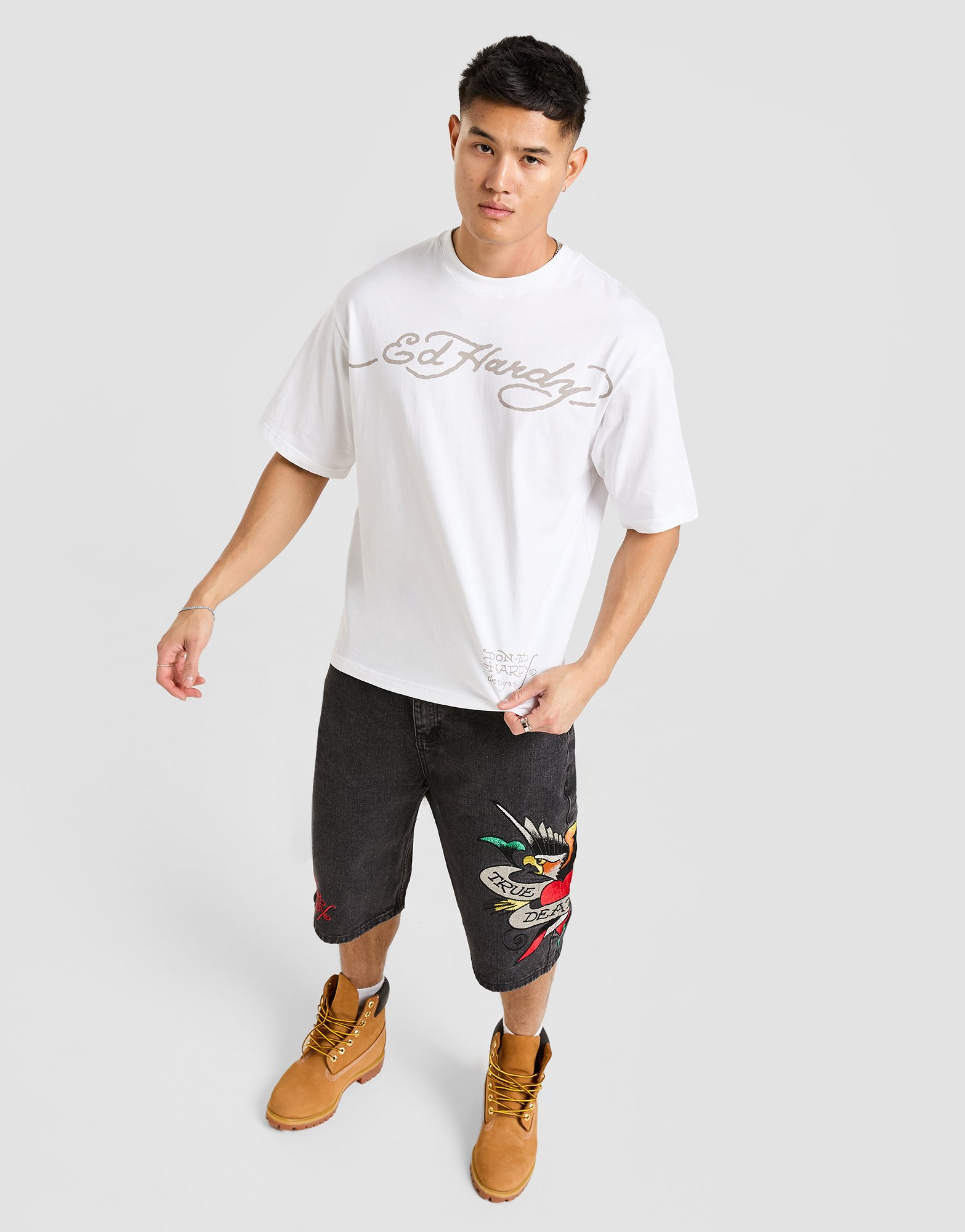 Ed Hardy T-shirt Skull Back Homme