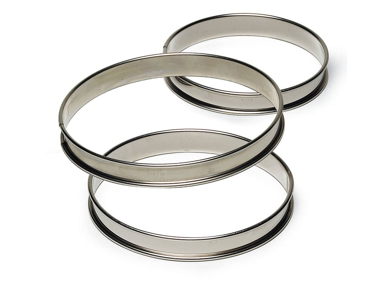 Cercle à tarte inox - ht 2,7 cm - Ø 22 cm - Mallard Ferrière