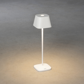 Konstsmide tafellamp Capri wit incl. dimmer en usb oplader