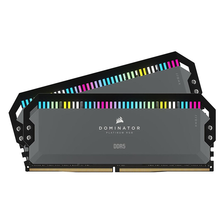 Corsair Dominator Platinum RGB Black - 2 x 16 Go (32 Go) - DDR5 6000 MHz - CL30 - Ryzen Edition